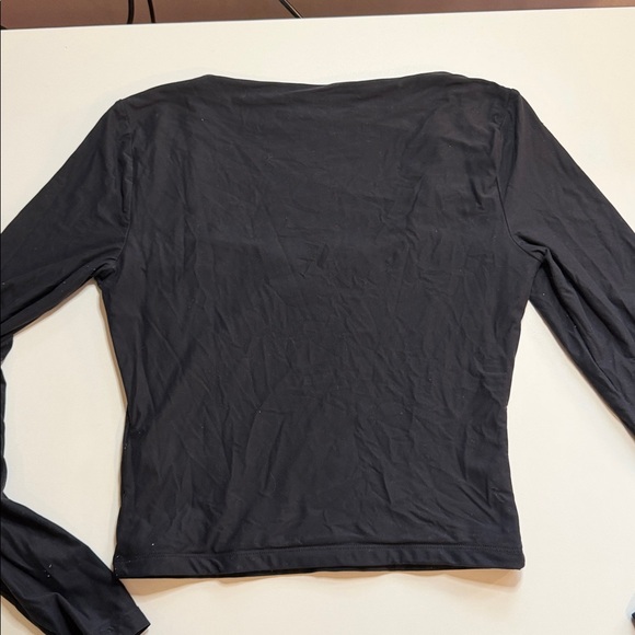 Abercrombie & Fitch Long Sleeve Top Black Size Small - Picture 6 of 6